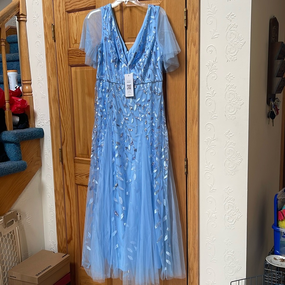 Sequin v neck dress/gown